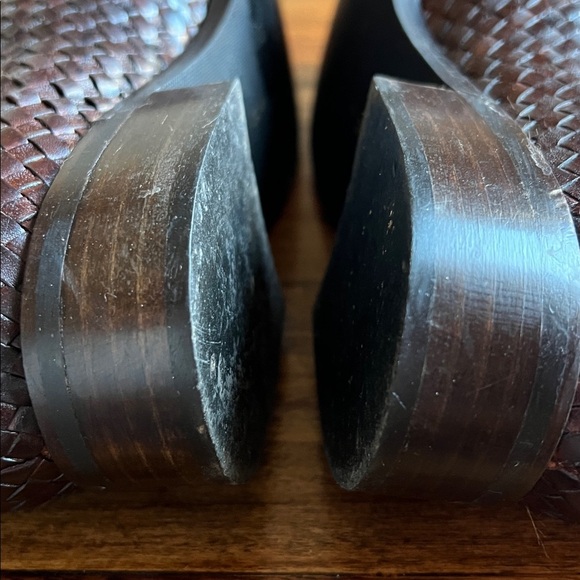 Sesto Meucci Italy Sz 9M Women’s Woven Brown Leather Ankle Lace Up Boots - Picture 9 of 13